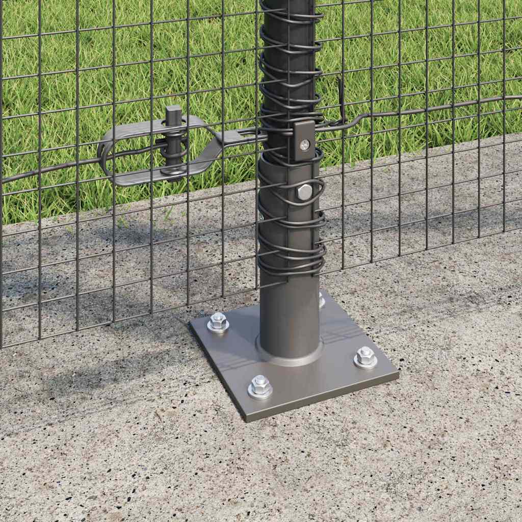 Recinzione Metallica Saldata con Base in Cemento 25 x 1,2 m