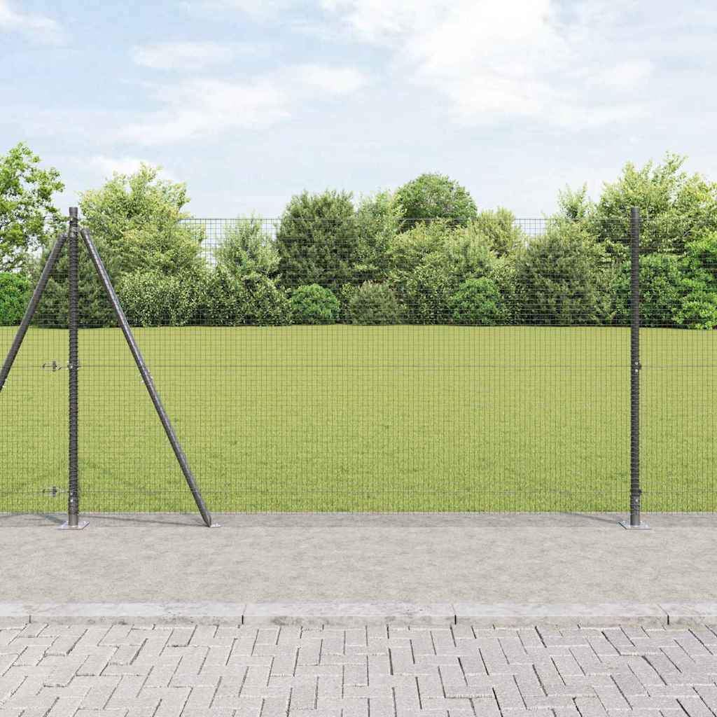 Recinzione Metallica Saldata con Base in Cemento 25 x 1,2 m