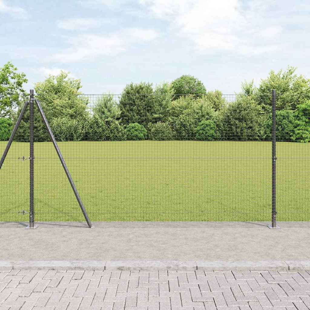 Recinzione Metallica Saldata con Base in Cemento 25x1,2m