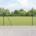Recinzione Metallica Saldata 25 x 1,4 m con Pali e Base in Cemento