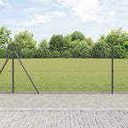 Recinzione Metallica Saldata con Pali e Base in Cemento 25 x 1,4 m