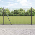 Recinzione Metallica Saldata con Pali e Base in Cemento 25x1,5 m