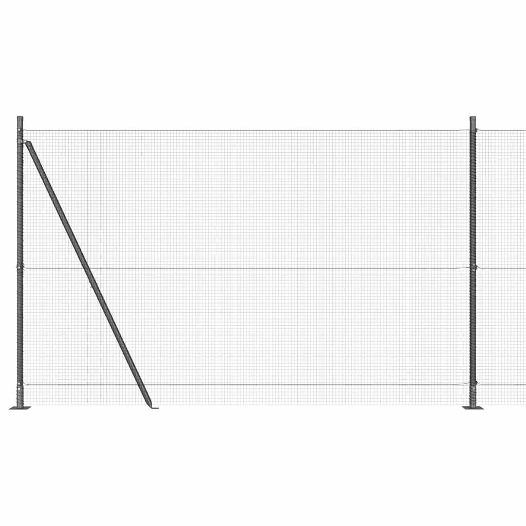 Recinzione Metallica Saldato con Base in Cemento 25 x 1,6 m