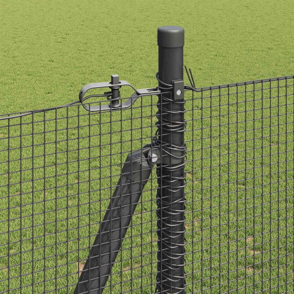 Recinzione Metallica Saldato con Base in Cemento 50 x 1,5 m