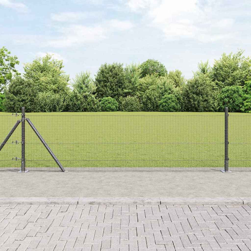 Recinzione Metallica Saldata con Base in Cemento 100x0,4 m