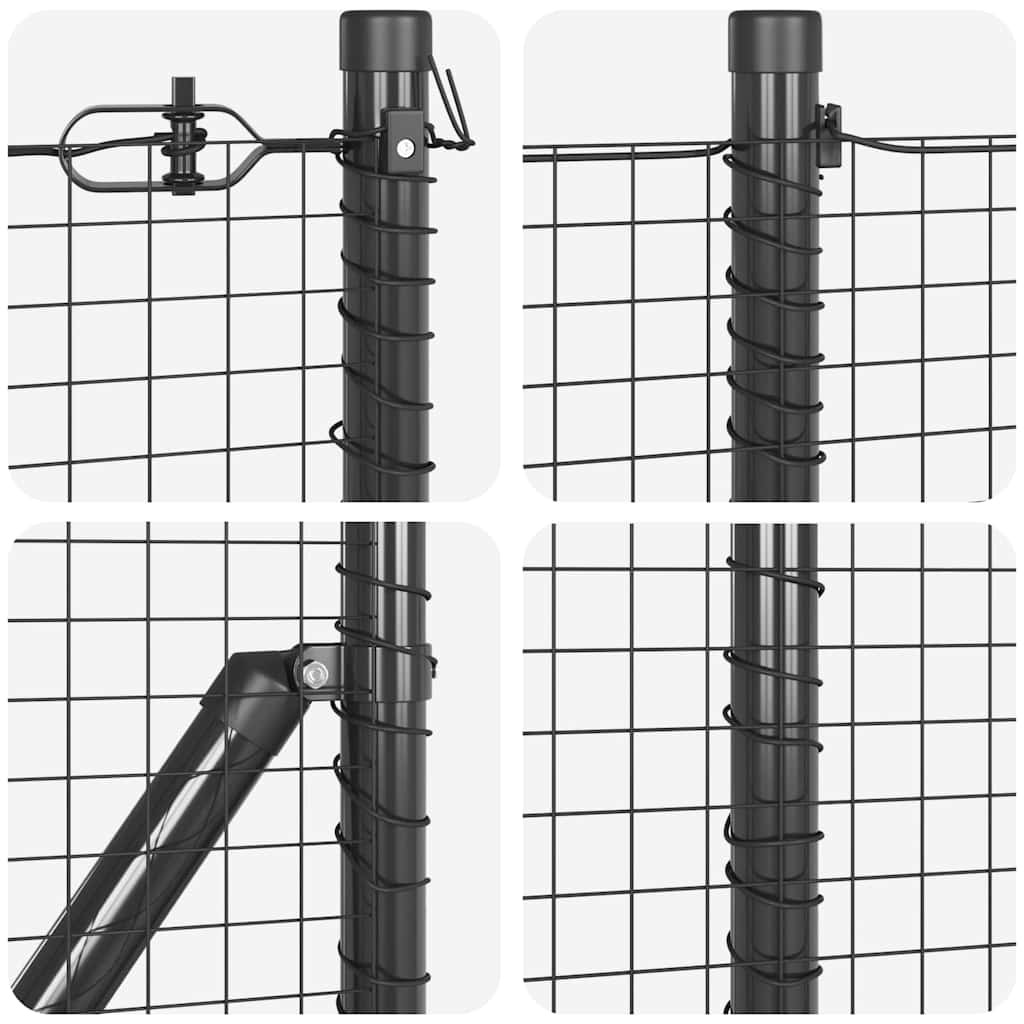 Recinzione Metallica Saldato con Base in Cemento 100 x 0,5 m