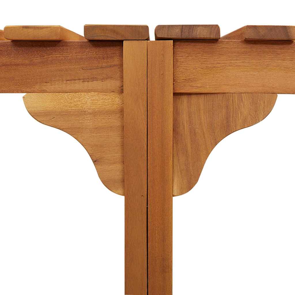 Rivestimento per Vasca Idromassaggio Mezza Rotonda in Legno di Acacia Marrone 252 cm