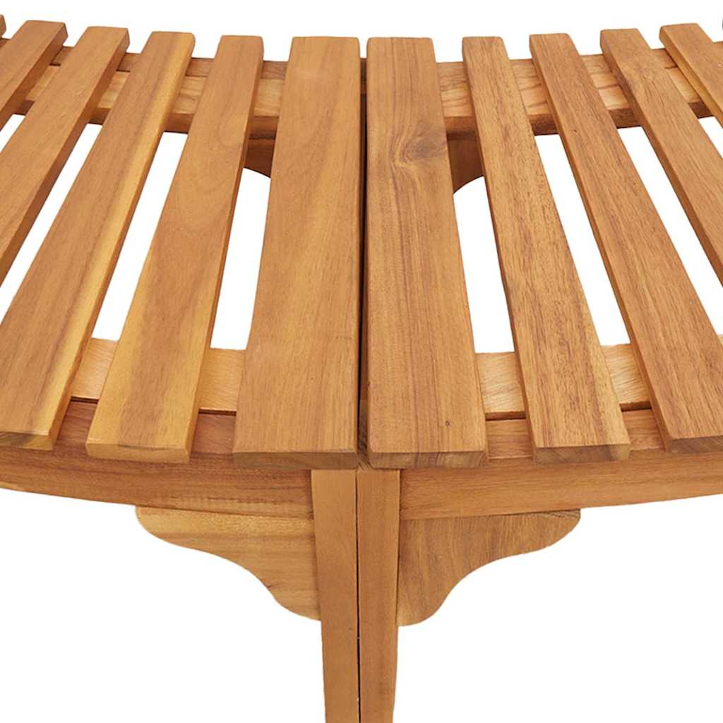 Rivestimento per Vasca Idromassaggio Mezza Rotonda in Legno di Acacia Marrone 252 cm