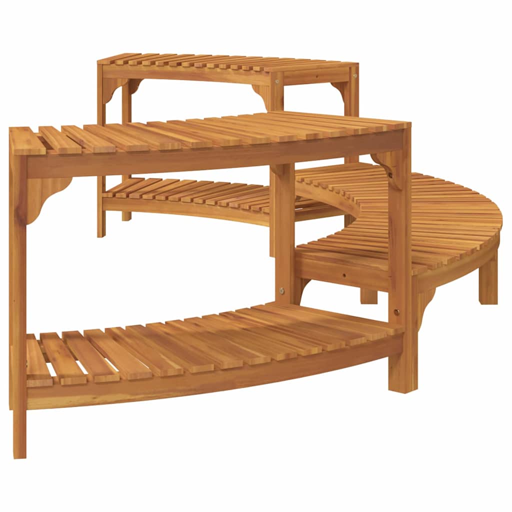 Rivestimento per Vasca Idromassaggio Mezza Rotonda Legno Acacia Marrone