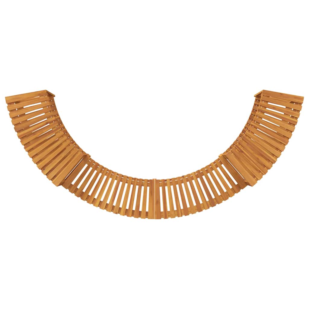 Rivestimento per Vasca Idromassaggio Mezza Rotonda Legno Acacia Marrone