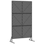 Schermo Privacy Nero 100 x 50 x 180 cm Acciaio