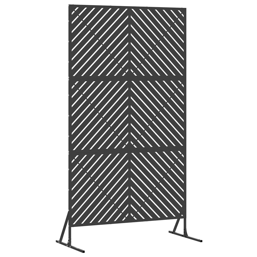 Schermo Privacy Nero 100 x 50 x 180 cm Acciaio