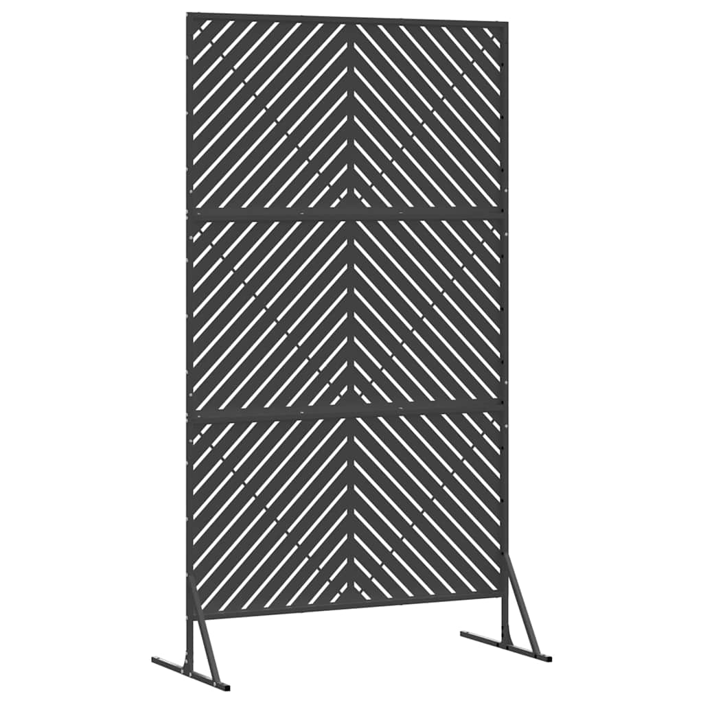 Schermo Privacy Nero 100 x 50 x 180 cm Acciaio