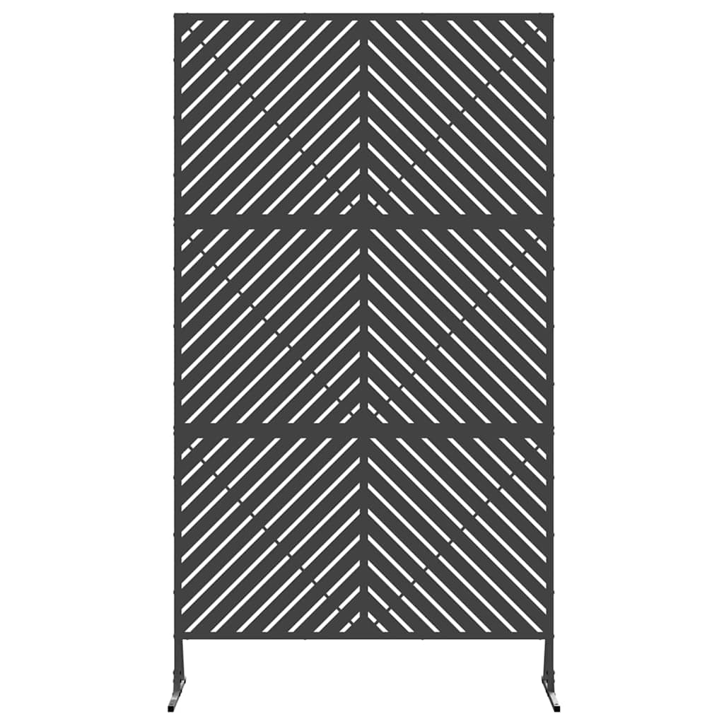 Schermo Privacy Nero 100 x 50 x 180 cm Acciaio