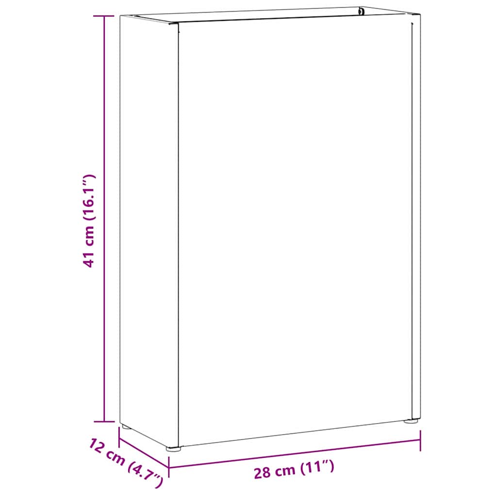 Schermo Privacy Nero 100 x 50 x 180 cm Acciaio