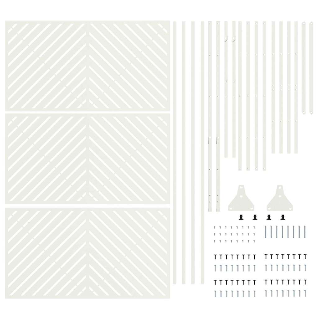Schermo Privacy Bianco Acciaio 100 x 50 x 180 cm