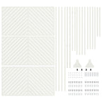 Schermo Privacy Bianco Acciaio 100 x 50 x 180 cm