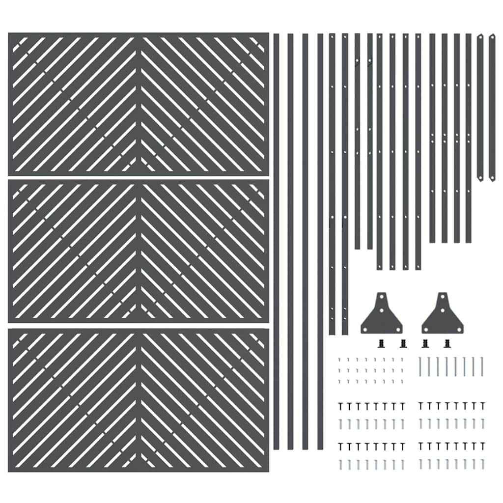 Schermo Privacy Antracite 100 x 50 x 180 cm Acciaio