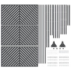 Schermo Privacy Antracite 100 x 50 x 180 cm Acciaio