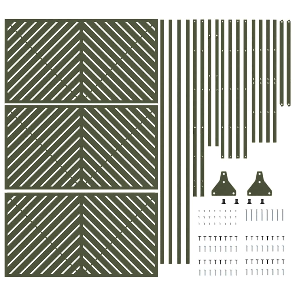 Schermo Privacy Oliva 100 x 50 x 180 cm Acciaio