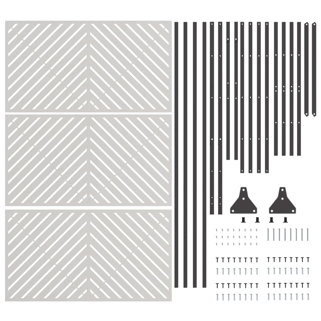 Schermo Privacy Grigio 100 x 50 x 180 cm Acciaio