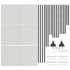 Schermo Privacy Grigio 100 x 50 x 180 cm Acciaio
