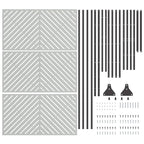 Schermo Privacy Grigio in Acciaio 100 x 50 x 180 cm