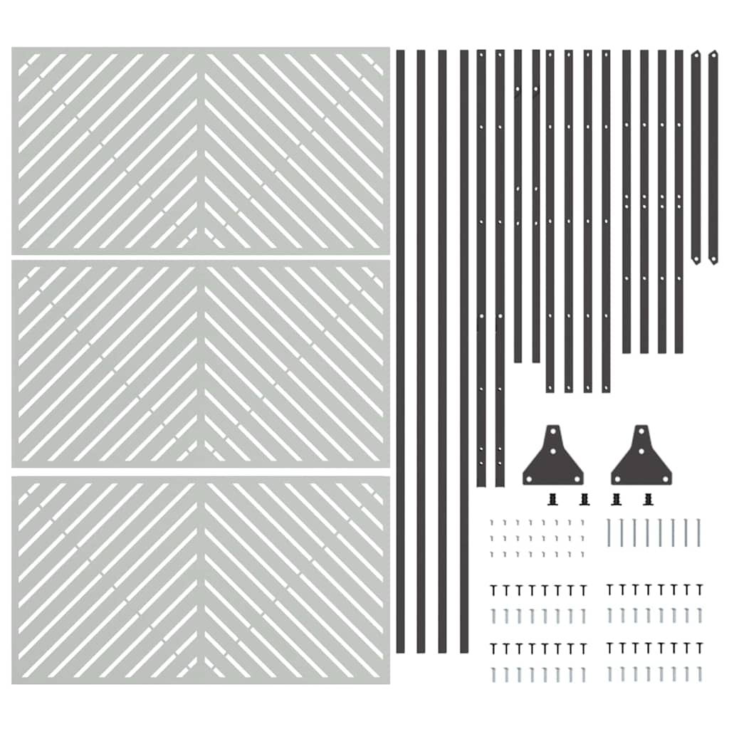 Schermo Privacy Grigio in Acciaio 100 x 50 x 180 cm