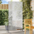 Schermo Privacy Grigio in Acciaio 100 x 50 x 180 cm