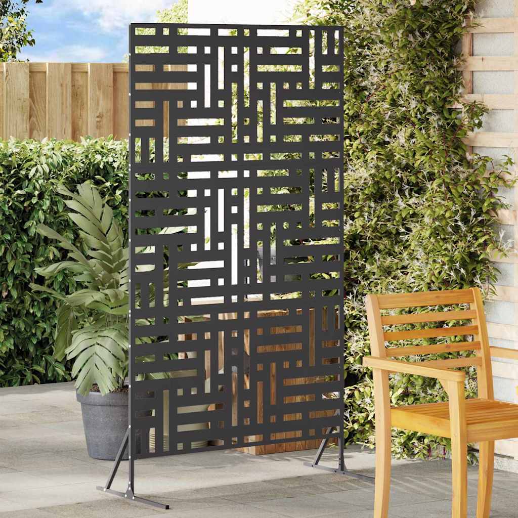 Schermo Privacy Nero 100 x 50 x 180 cm Acciaio