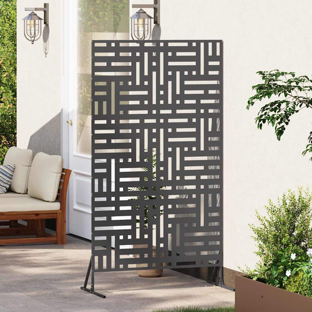 Schermo Privacy Nero 100 x 50 x 180 cm Acciaio