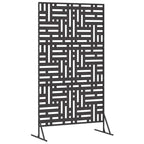 Schermo Privacy Nero 100 x 50 x 180 cm Acciaio