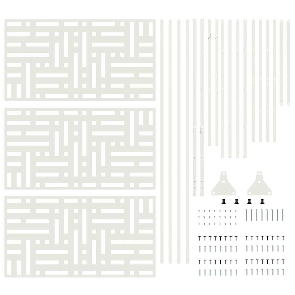 Schermo Privacy Bianco Acciaio 100 x 50 x 180 cm