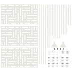 Schermo Privacy Bianco Acciaio 100 x 50 x 180 cm