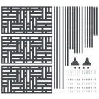 Schermo Privacy Antracite 100 x 50 x 180 cm Acciaio