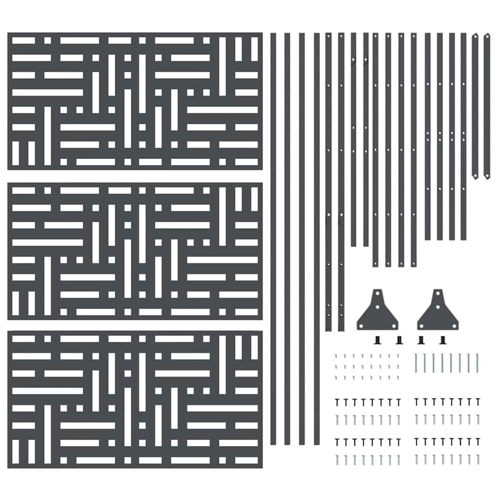 Schermo Privacy Antracite 100 x 50 x 180 cm Acciaio