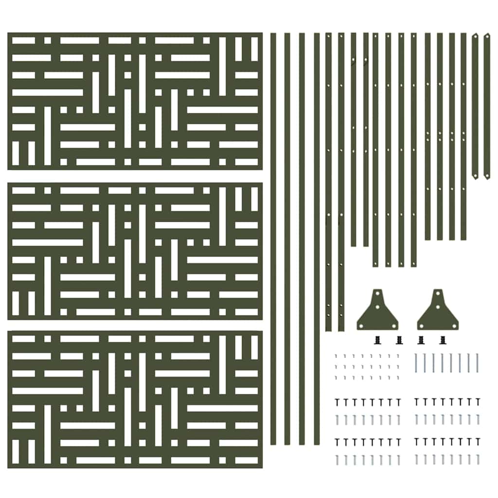 Schermo Privacy Oliva 100 x 50 x 180 cm Acciaio