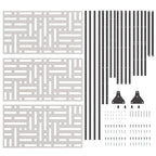 Schermo Privacy in Acciaio Grigio 100 x 50 x 180 cm