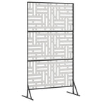Schermo Privacy in Acciaio Grigio 100 x 50 x 180 cm