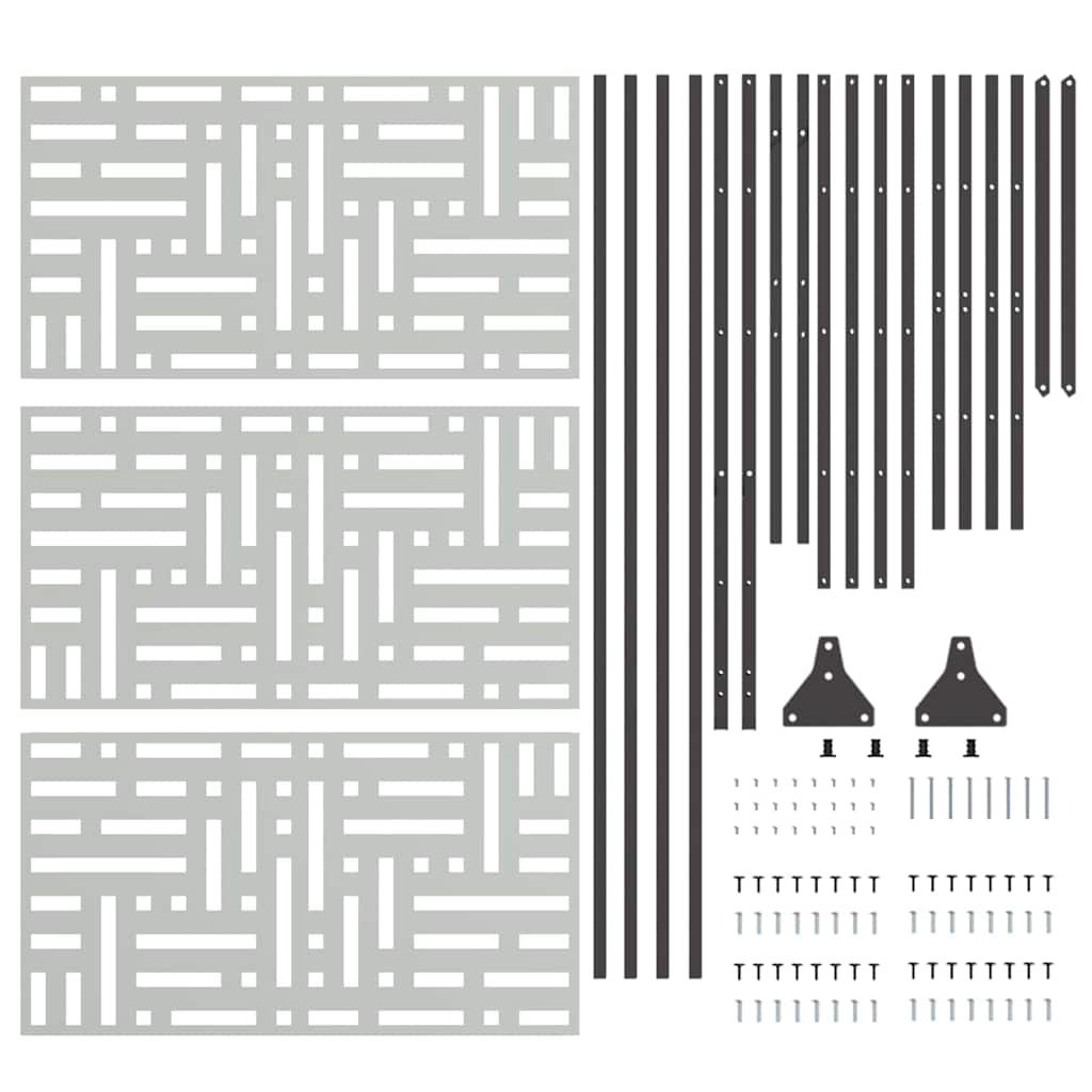 Schermo Privacy in Acciaio Grigio 100 x 50 x 180 cm