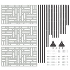 Schermo Privacy in Acciaio Grigio 100 x 50 x 180 cm