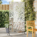 Schermo Privacy in Acciaio Grigio 100 x 50 x 180 cm