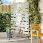 Schermo Privacy in Acciaio Grigio 100 x 50 x 180 cm