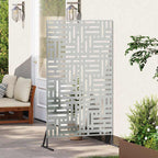 Schermo Privacy in Acciaio Grigio 100 x 50 x 180 cm