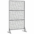 Schermo Privacy in Acciaio Grigio 100 x 50 x 180 cm