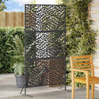 Schermo Privacy Nero 100 x 50 x 180 cm Acciaio