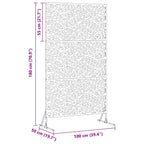 Schermo Privacy Nero 100 x 50 x 180 cm Acciaio