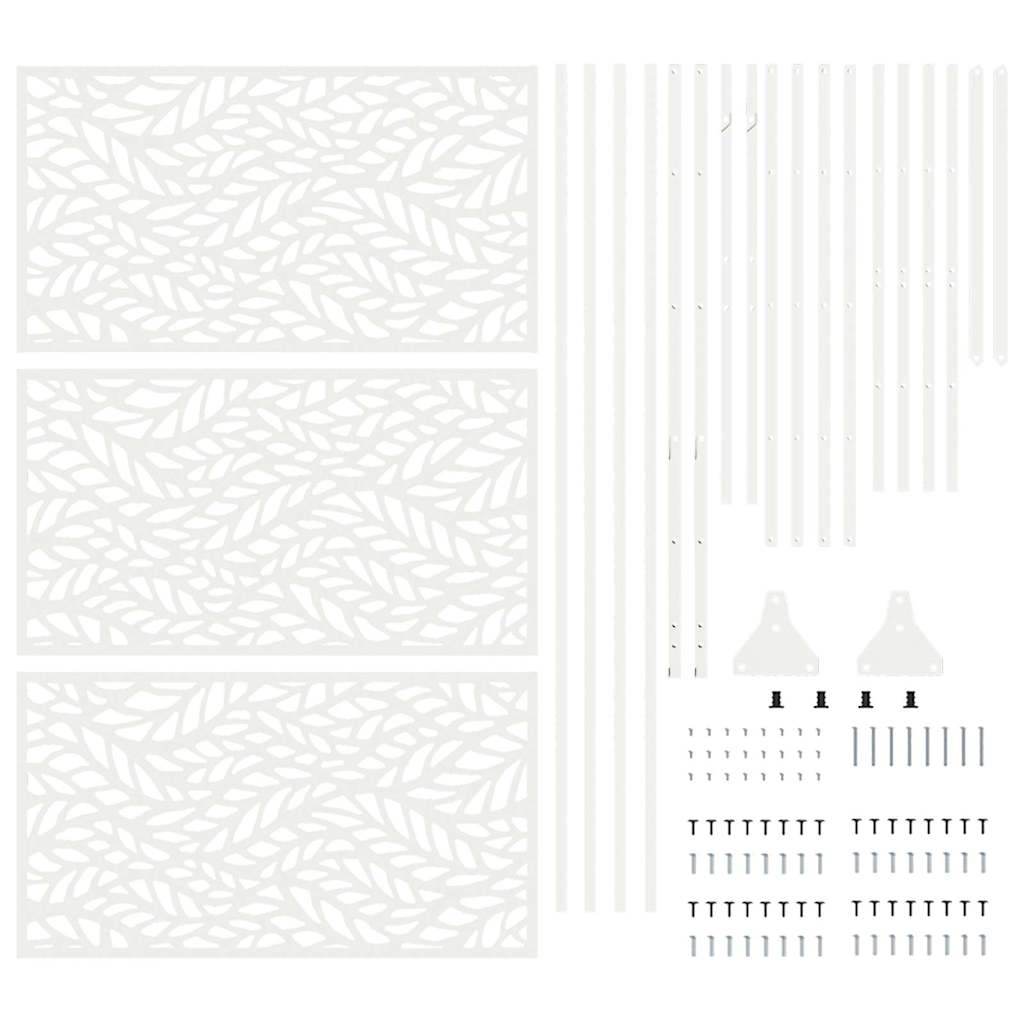 Schermo Privacy Bianco 100 x 50 x 180 cm Acciaio