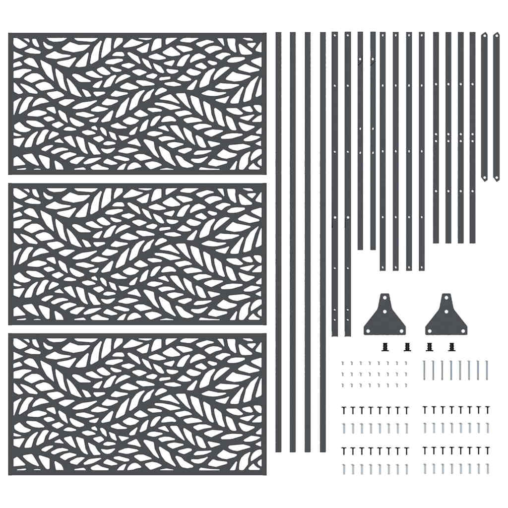 Schermo Privacy Antracite 100 x 50 x 180 cm Acciaio