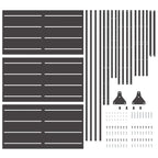 Schermo Privacy Nero 100 x 50 x 180 cm Acciaio